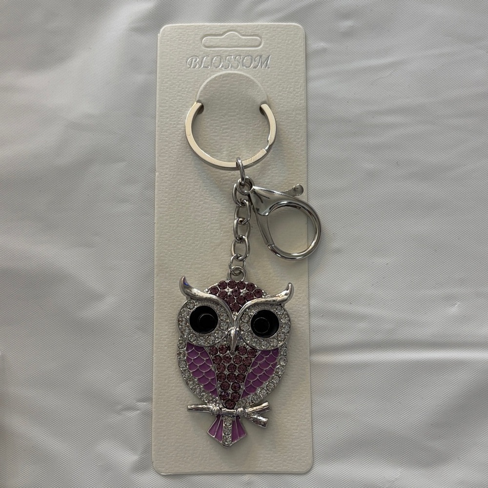 Purple Owl Keychain/Bag Charm